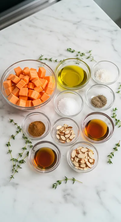 10 Minute Breakfast Sweet Potato - ingredients preparation