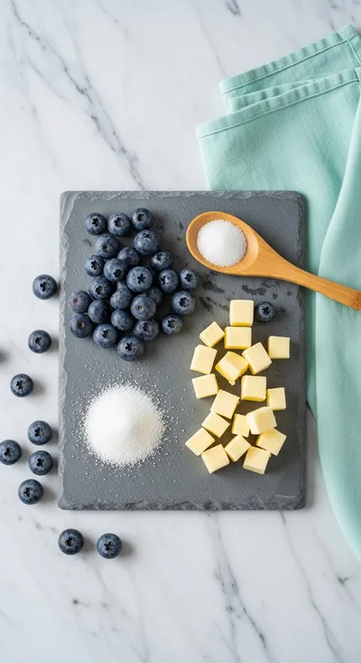 3-Ingredient Blueberry Dump Cake - cooking process