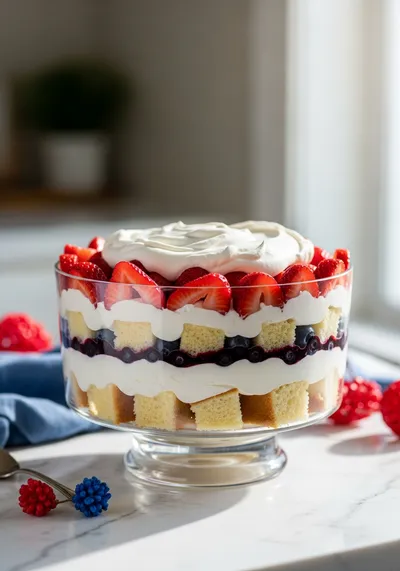 4th of July Trifle – Easy Patriotic Berry Dessert