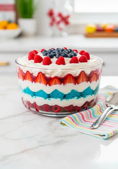 4th of July Trifle – Easy Patriotic Berry Dessert