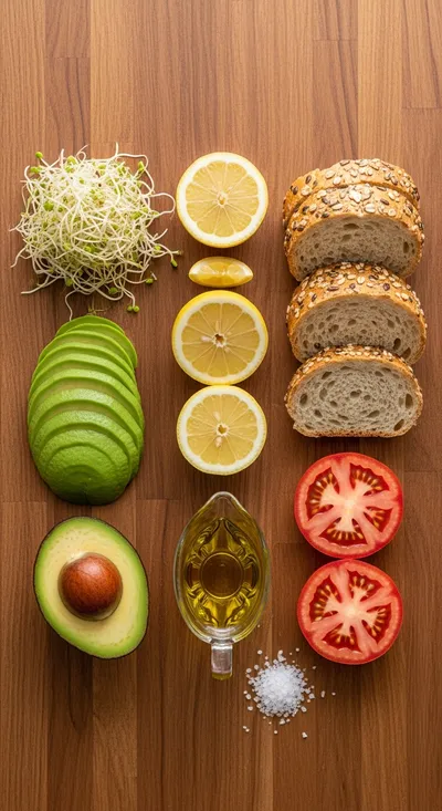 Avocado Sprouts Sandwich - cooking process