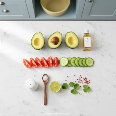 Avocado Tomato Cucumber Salad - cooking process
