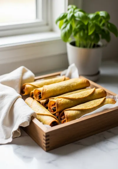 Baked Black Bean Taquitos