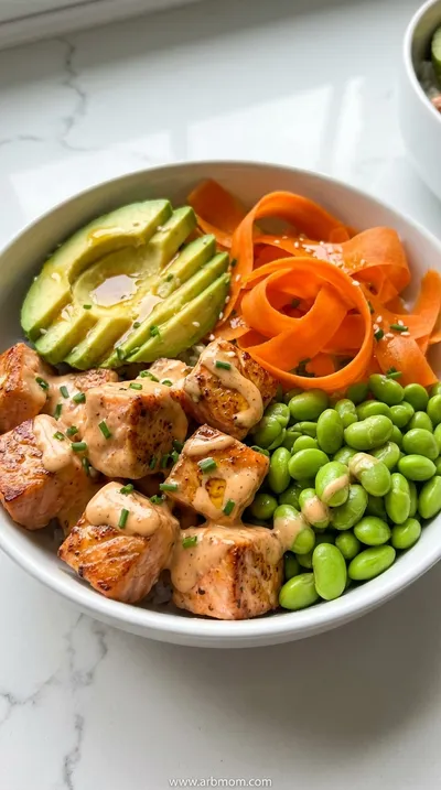 Bang Bang Salmon Bites Bowl – Quick Healthy Snack