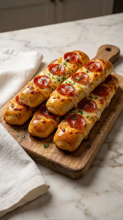 Beef Pepperoni Pizza Roll Breadsticks