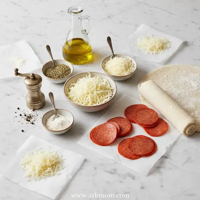 Beef Pepperoni Pizza Roll Breadsticks - cooking process