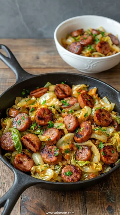 Beef Sausage and Cabbage Stir Fry