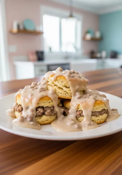 Biscuits & Gravy Breakfast – Quick Easy Meal