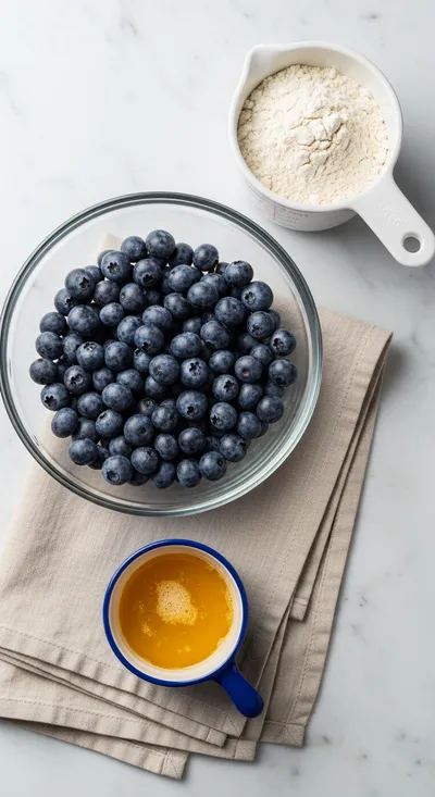 3-Ingredient Blueberry Dump Cake - cooking process