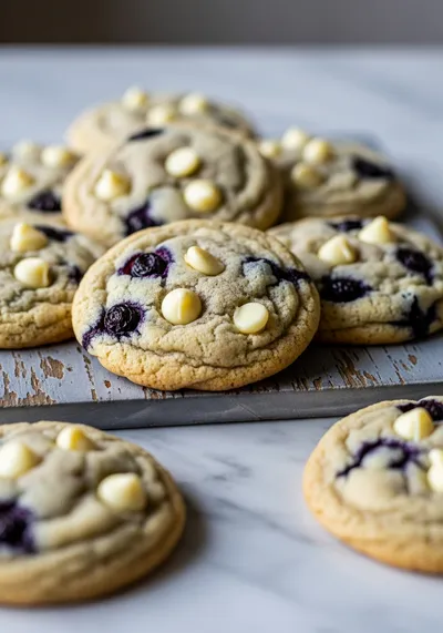Blueberry Lemon White Chocolate Chip Cookies