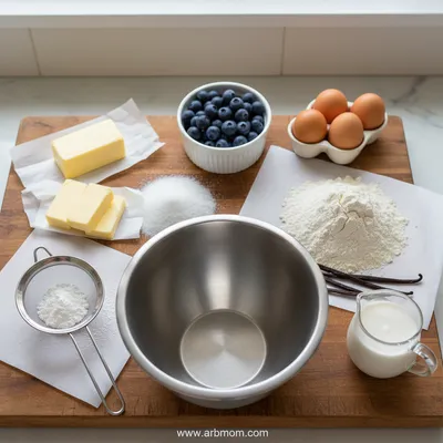 Blueberry Pastry Rings with Vanilla Cream Filling - cooking process