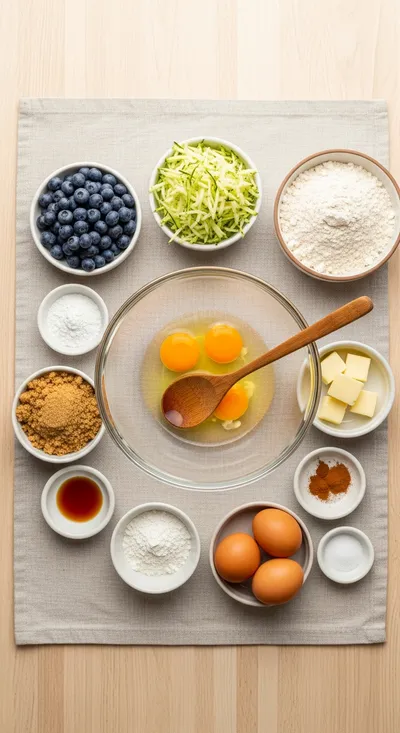 Blueberry Zucchini Bread Recipe - cooking process
