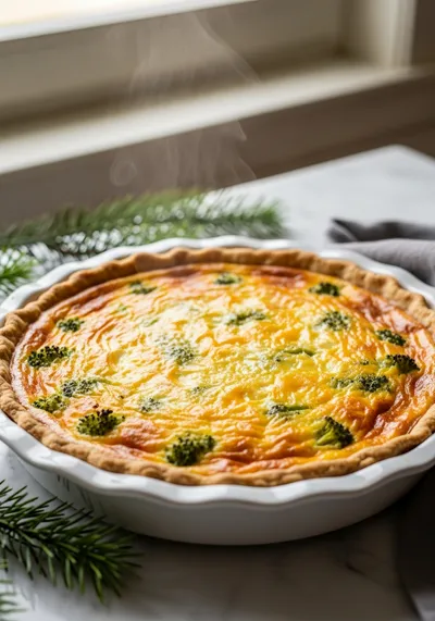 Broccoli Cheddar Crustless Quiche Recipe