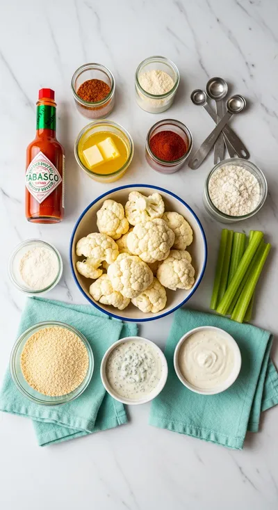 Buffalo Cauliflower Bites – Crispy, Spicy Snack - cooking process