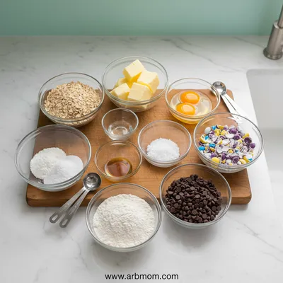 Cozy Cadbury Egg Oatmeal Chocolate Chip Cookies - cooking process