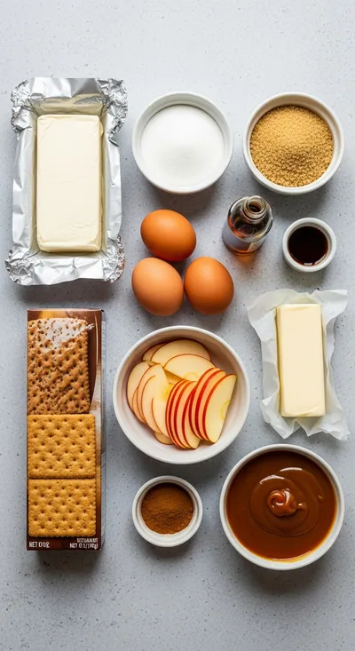 Caramel Apple Cheesecake Bars - cooking process