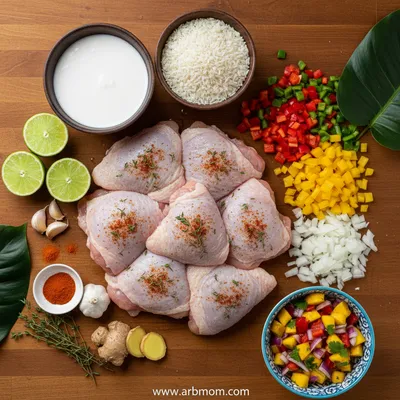 Caribbean Chicken And Rice Recipe - cooking process