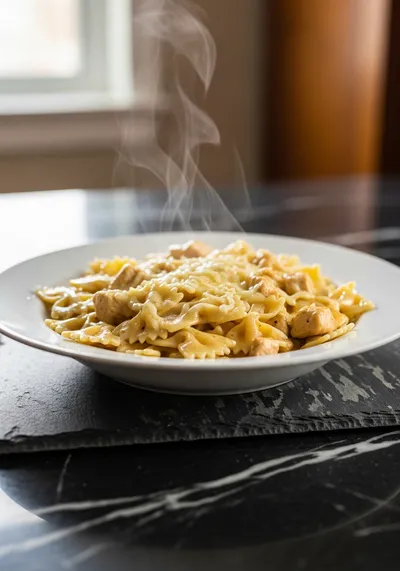 Cheesy Garlic Butter Chicken Bowties – Creamy Pasta Dinner