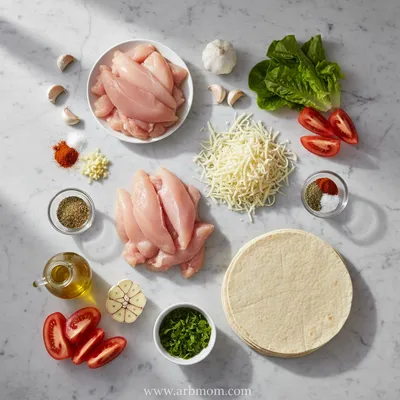 Cozy Cheesy Garlic Chicken Wraps - cooking process