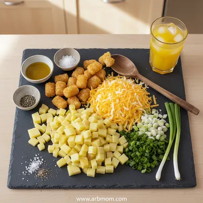 Cheesy Potato Burritos with Crispy Tater Tots - cooking process