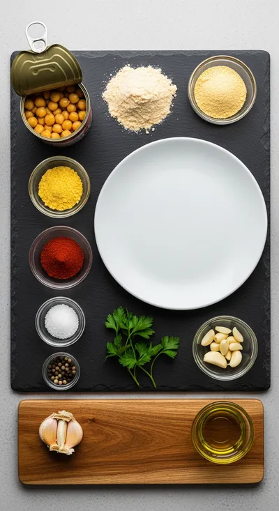 Chickpea Fried Eggs Recipe - cooking process