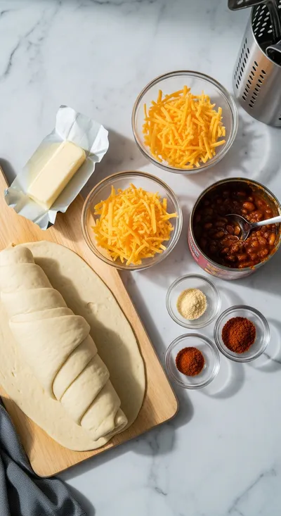 Easy Chili Cheese Crescent Dog Bake - cooking process