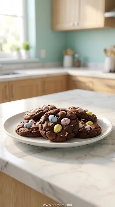 Chocolate Cadbury Egg Cookies