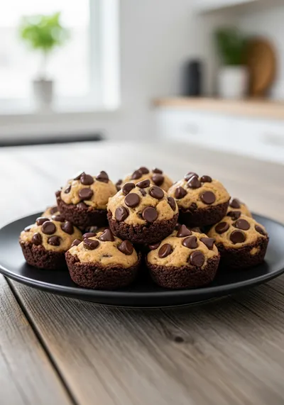 Chocolate Chip Cookie Dough Brownie Bites