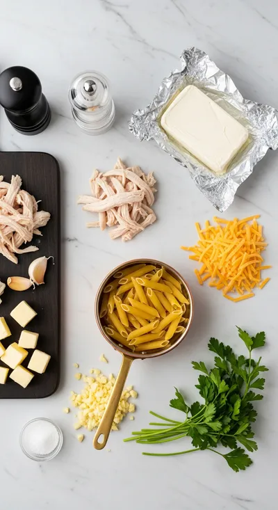 Crack Chicken Penne – Creamy Comfort Pasta - cooking process