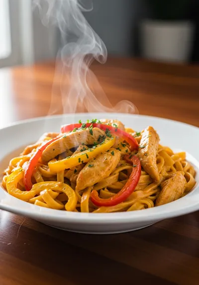 Creamy Cajun Chicken Pasta with Peppers