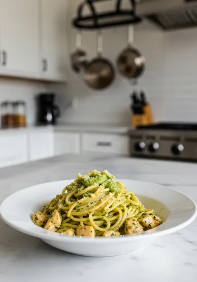 Creamy Chicken Pesto Pasta