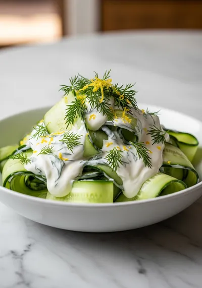 Creamy Cucumber Salad – Low Carb BBQ Side