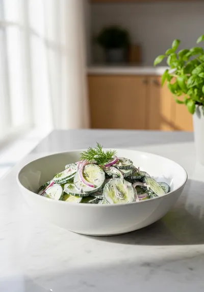 Creamy Cucumber Salad – Light, Fresh Summer Side