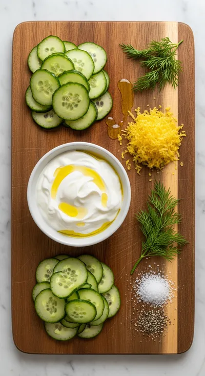 Creamy Cucumber Salad – Low Carb BBQ Side - cooking process