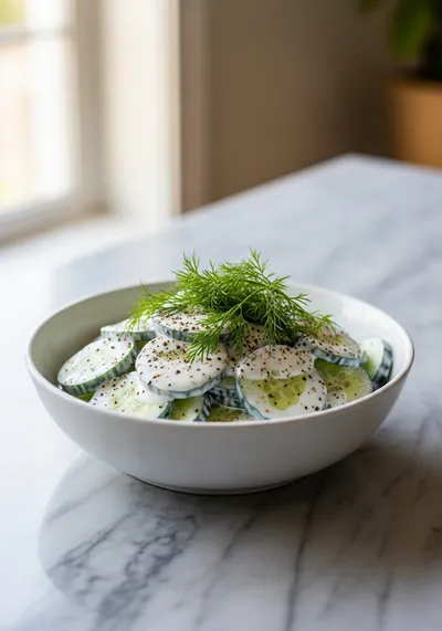 Creamy Cucumbers Recipe