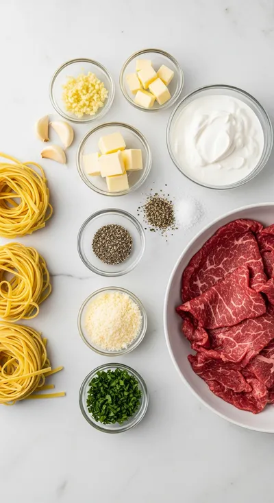 Creamy Garlic Butter Beef Pasta – 30‑Minute Comfort - cooking process