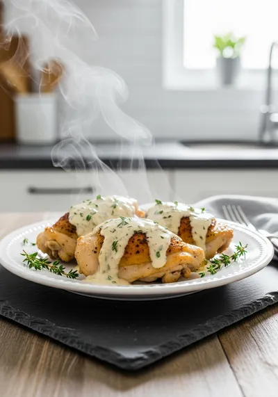 Creamy Oven Baked Chicken Thighs - ingredients preparation