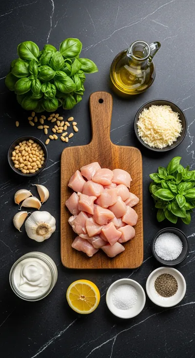 Creamy Pesto Chicken - cooking process