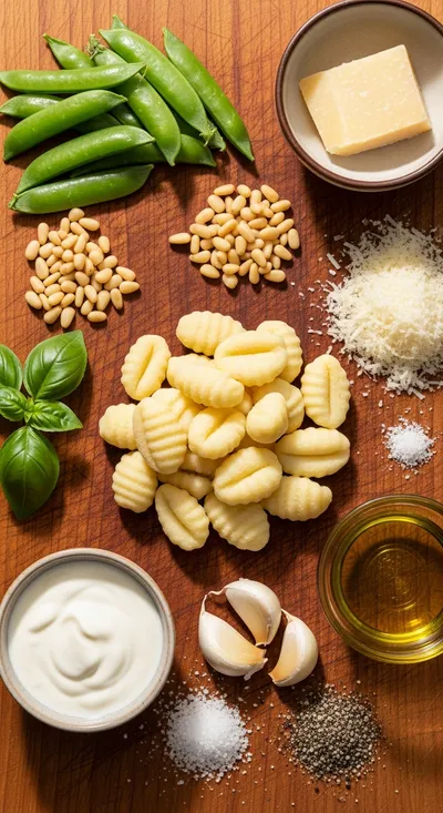 Creamy Pesto Gnocchi - cooking process