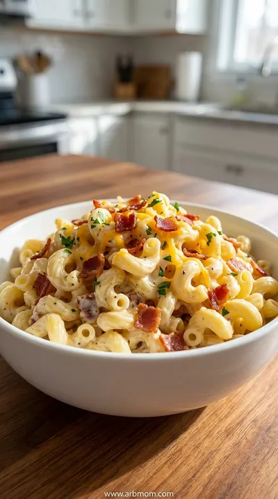 Creamy Turkey Bacon Cheddar Ranch Pasta Salad