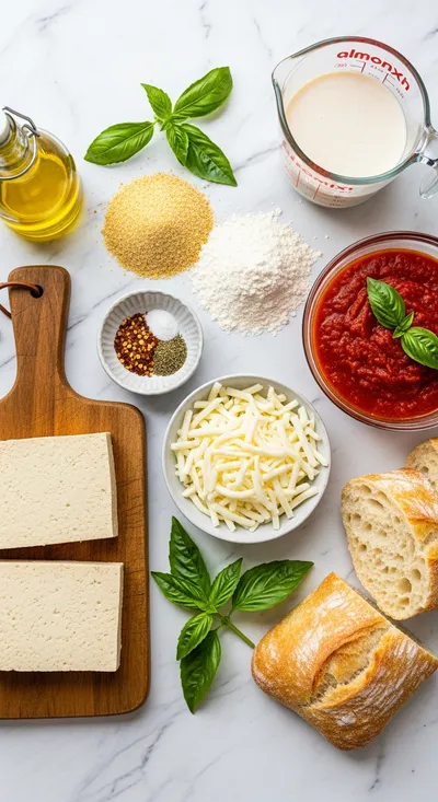 Crispy Tofu Parm Sandwich - cooking process
