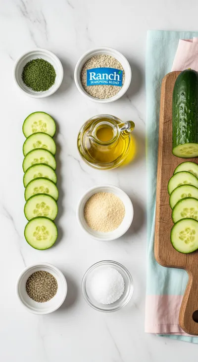 Crunchy Ranch Cucumber Chips - cooking process