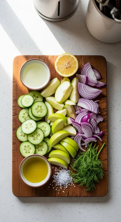 Cucumber Apple Salad – Fresh & Flavorful Recipe - cooking process