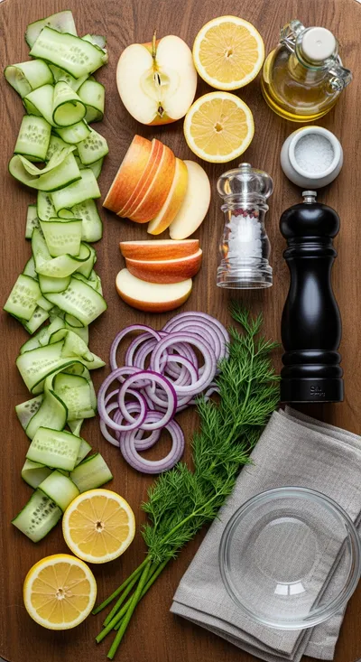 Cucumber Apple Salad: Fresh & Flavorful Recipe - cooking process