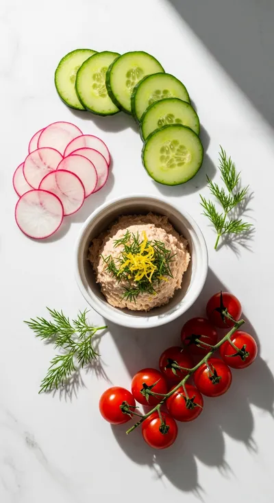 Cucumber Bites With Tuna - cooking process