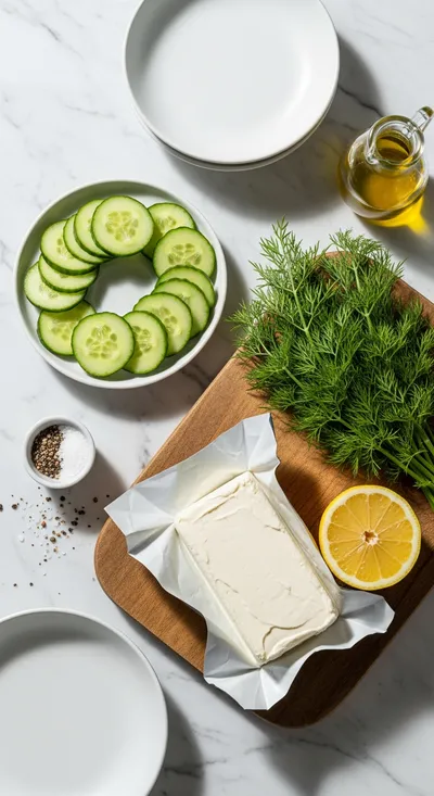 Cucumber Cream Cheese Spread – Quick Easy Recipe - cooking process