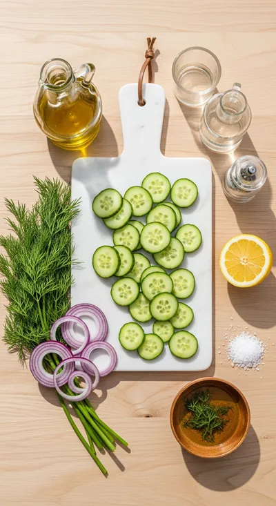 Cucumber Dill Salad – Fresh & Easy - cooking process