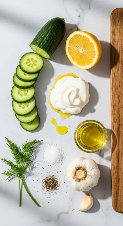 Cucumber Dip – Fresh and Easy Snack - cooking process
