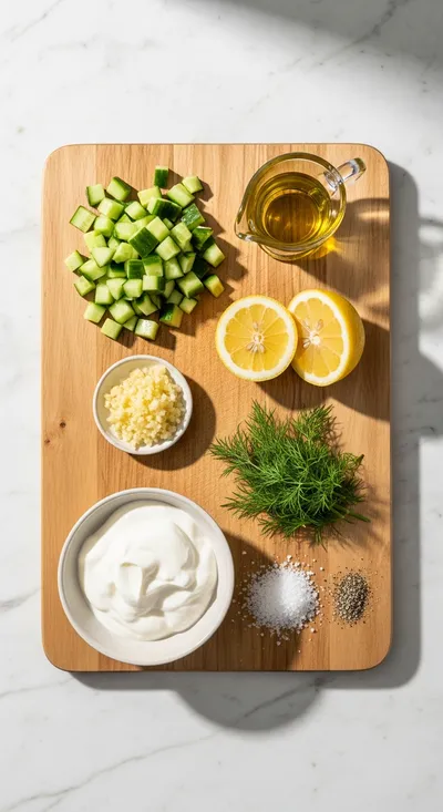 Cucumber Dip Recipe - cooking process