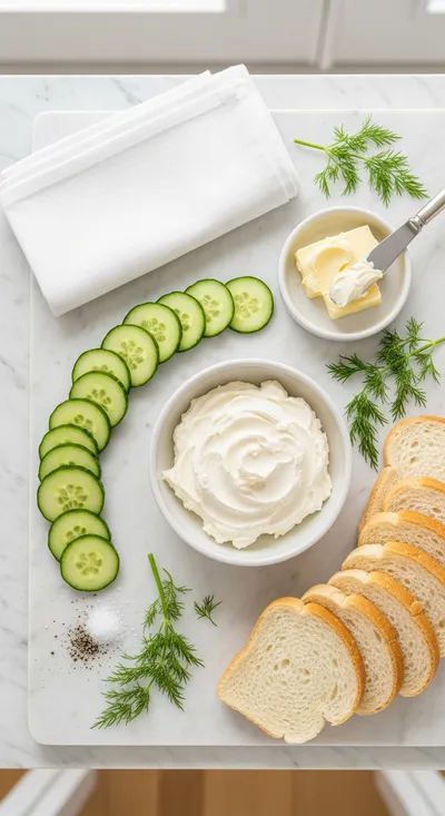 Easy Cucumber Sandwiches – Fresh Tea Sandwiches - cooking process